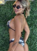 biquini estampado preto branco