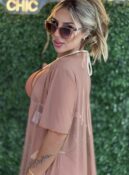 conjunto biquini saida de praia cancun off marrom