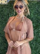 conjunto biquini saida de praia cancun off marrom