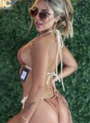 conjunto biquini saida de praia cancun off marrom