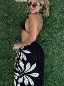 canga estampada preto branco