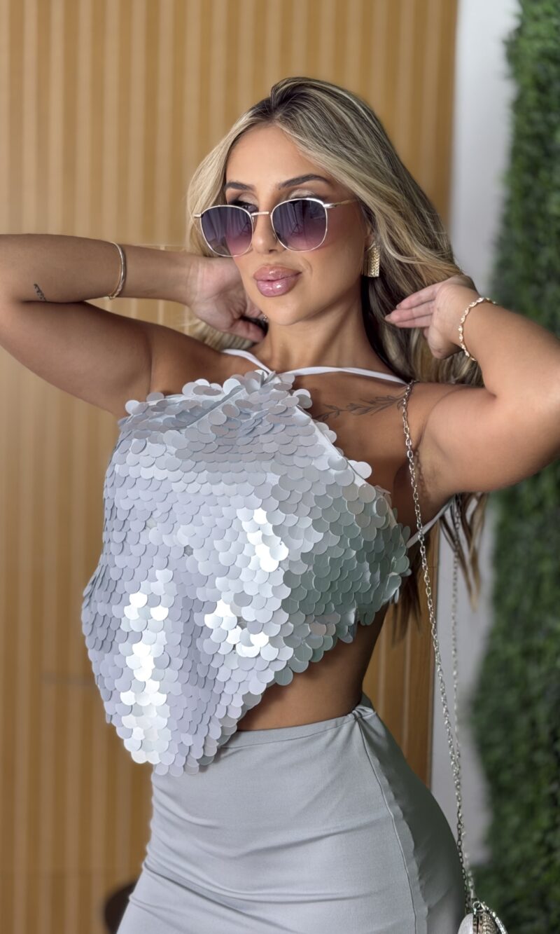 cropped carnaval prata