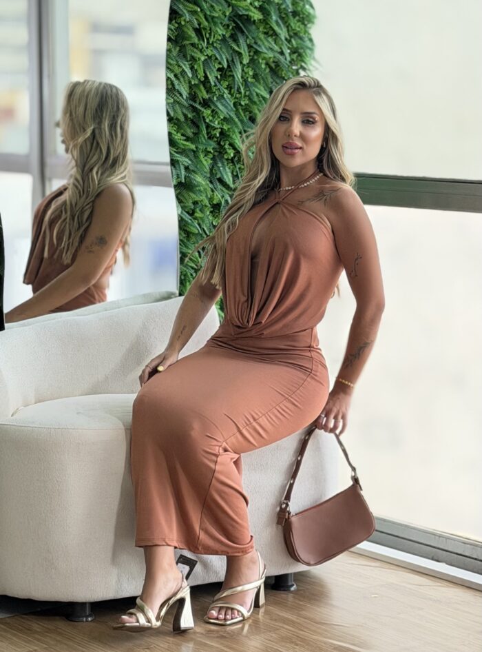 saia midi renata marrom