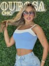 cropped shakira azul