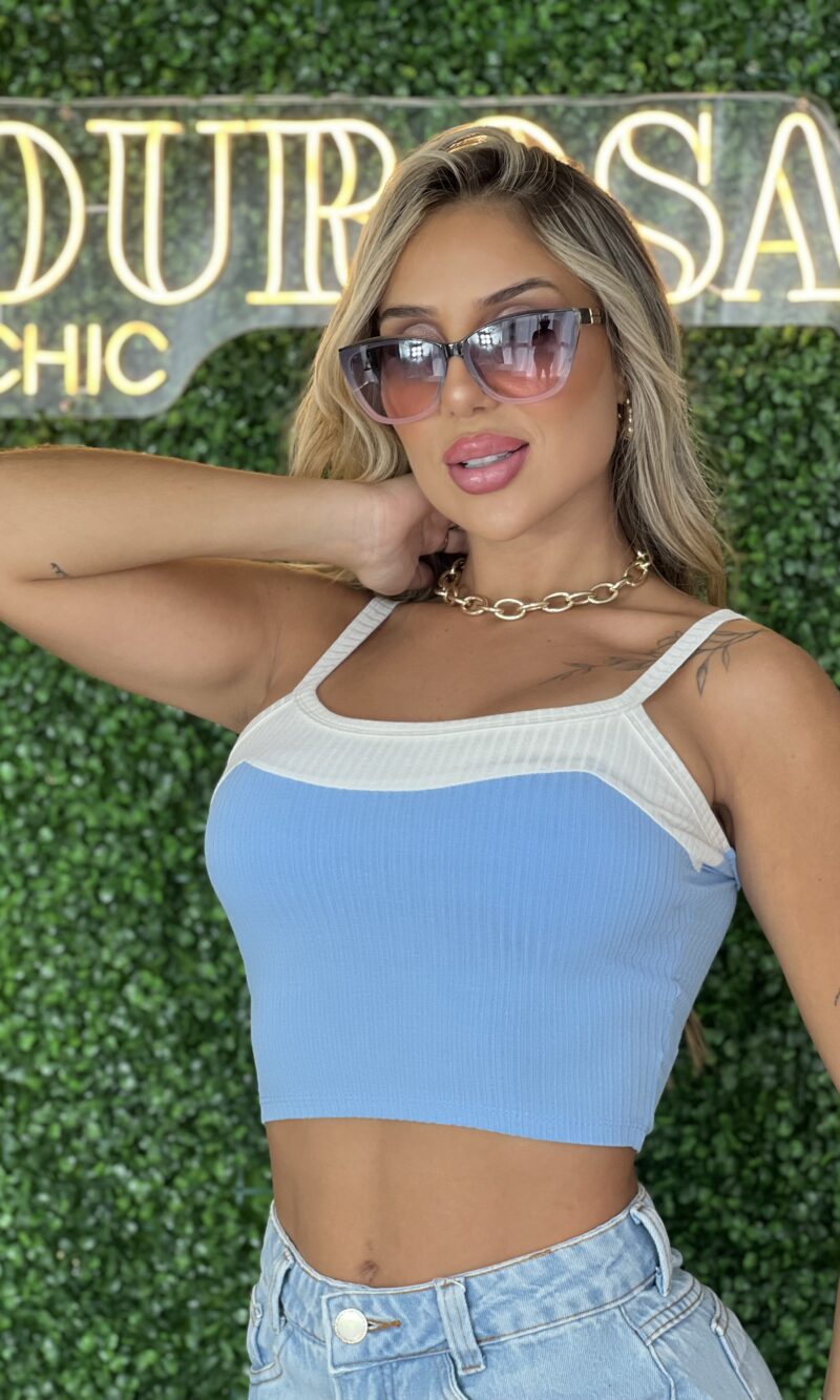 cropped shakira azul
