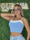 cropped shakira azul