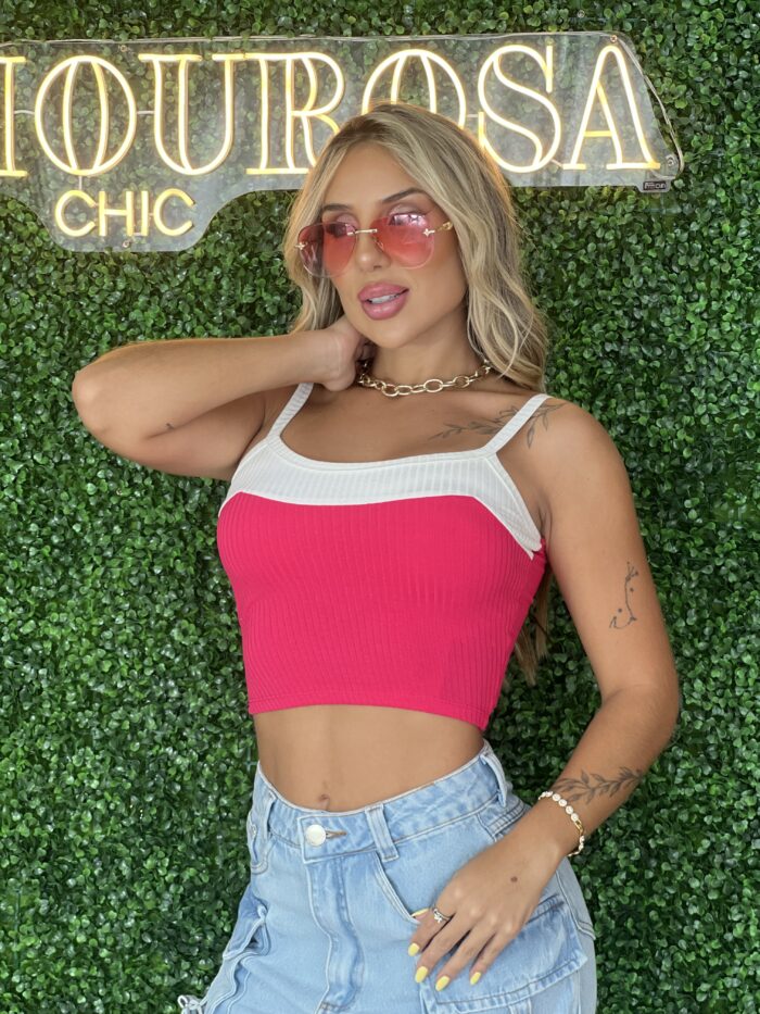 cropped shakira pink