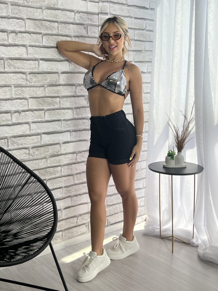 short jeans jÚlia preto short jeans jÚlia preto