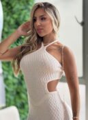 vestido midi modal lana branco