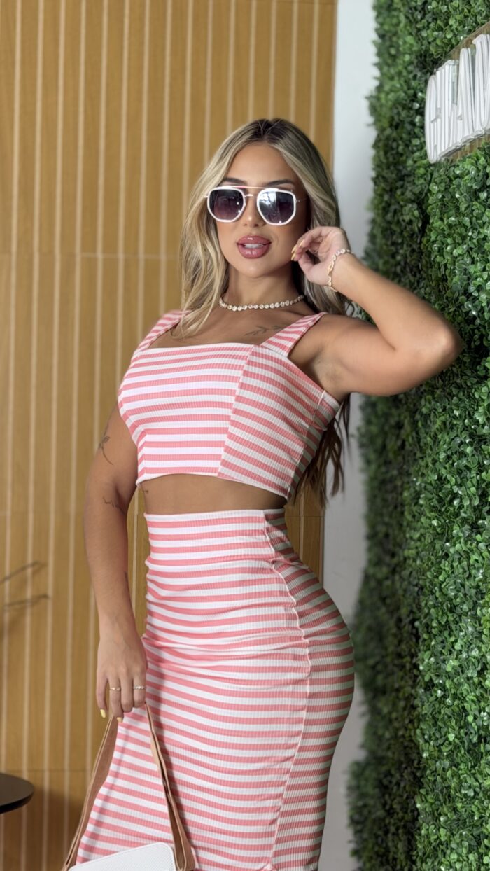 conjunto canealdo listrado fabi rosa conjunto canealdo listrado fabi rosa