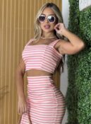 conjunto canealdo listrado fabi rosa