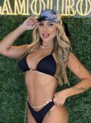 lenco cetim azul preto