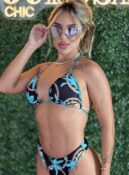 biquini estampado preto verde