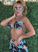 short estampado preto verde