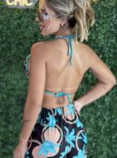 short estampado preto verde