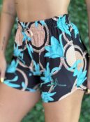 short estampado preto verde