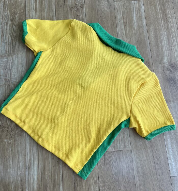 cropped gola polo brasil amarelo cropped gola polo brasil amarelo