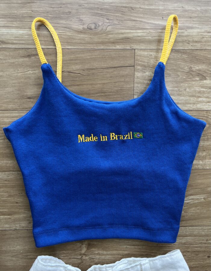 cropped made in brasil azul