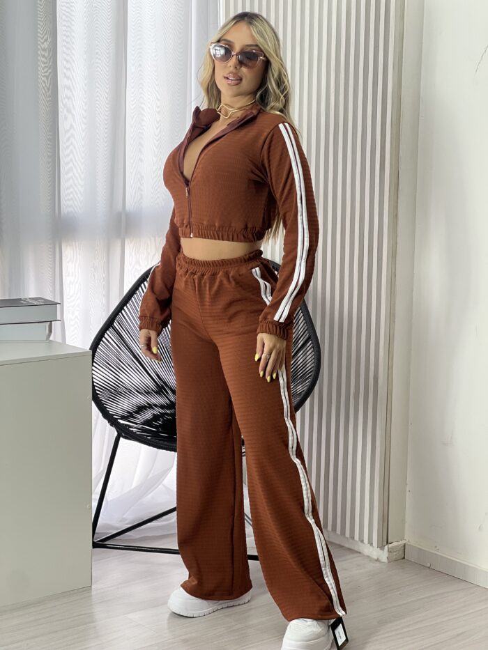 conjunto 3 pecas brity marrom