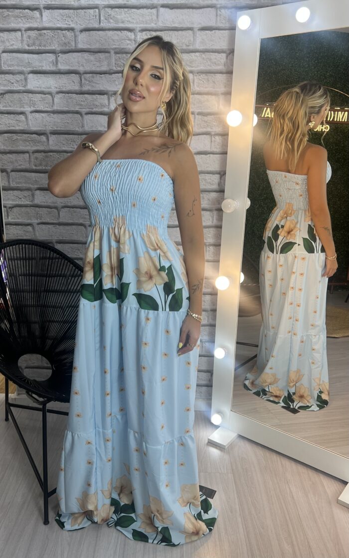 vestido longo estampado samira azul vestido longo estampado samira azul