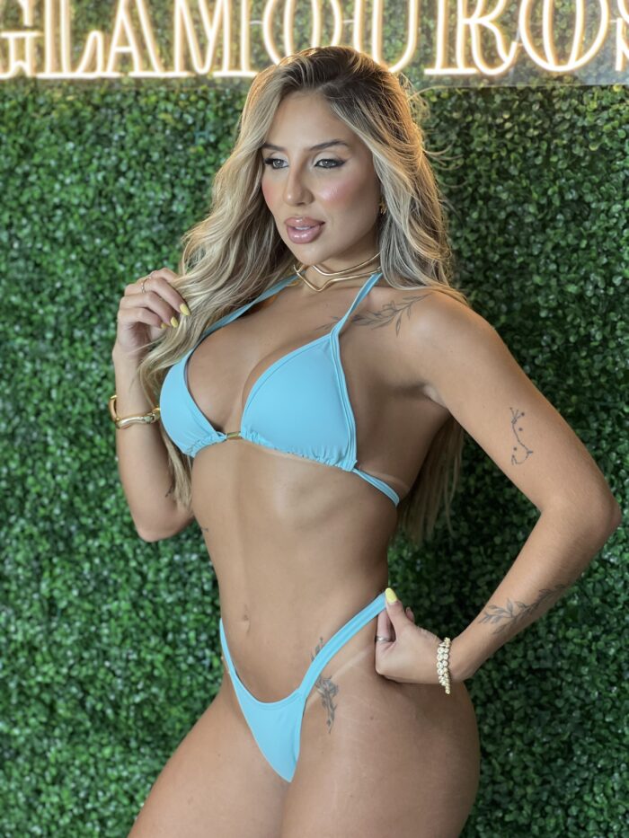 biquini raquel azul piscina