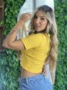 cropped baby brasil amarelo