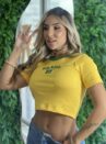 cropped baby brasil amarelo