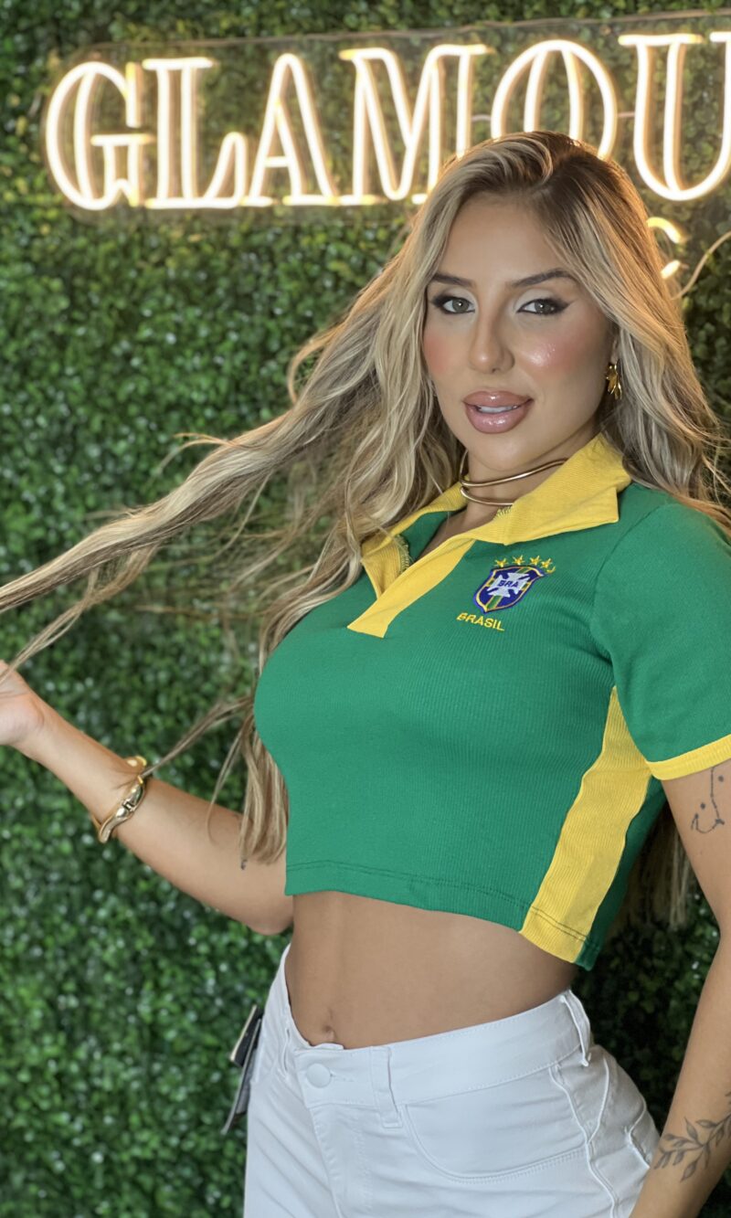 cropped gola polo brasil verde