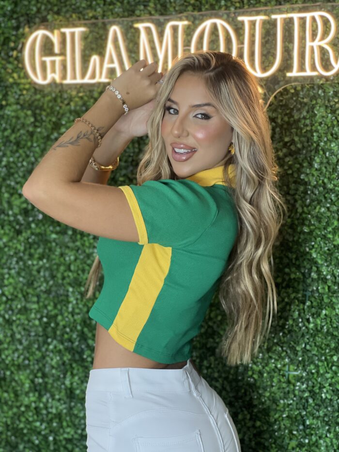 cropped gola polo brasil verde cropped gola polo brasil verde