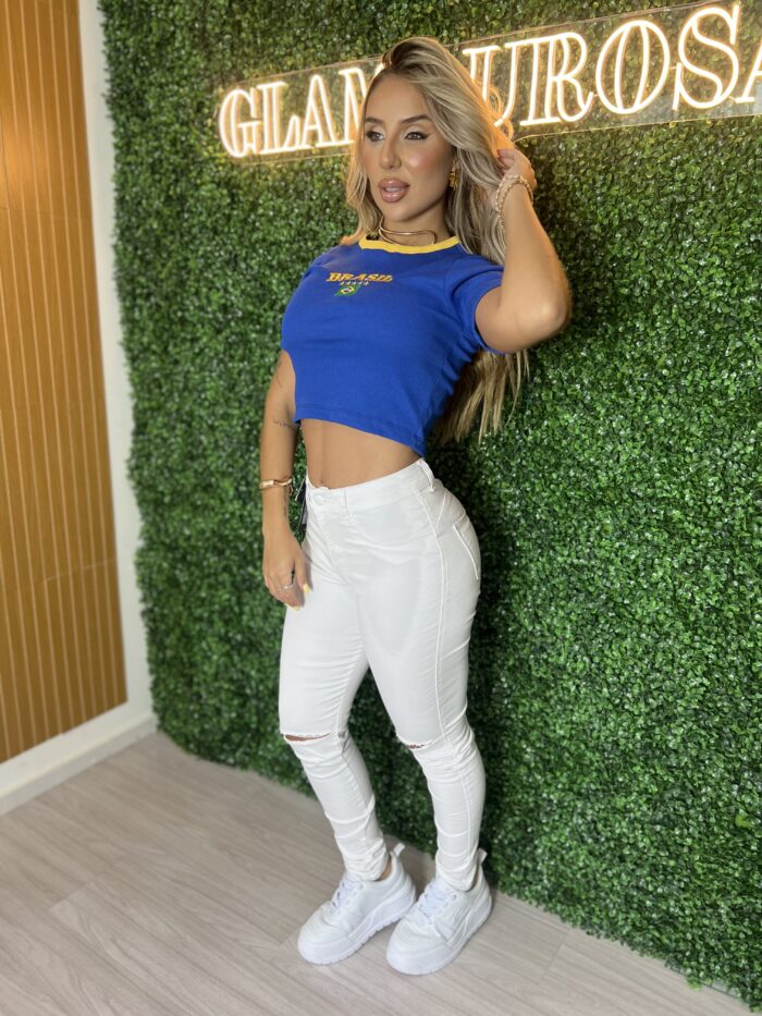 cropped baby brasil azul cropped baby brasil azul