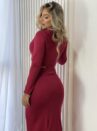 conjunto manga longa midi marcia bordo