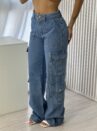 calca jeans wide leg eloise