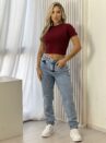 calca jeans mom claudia