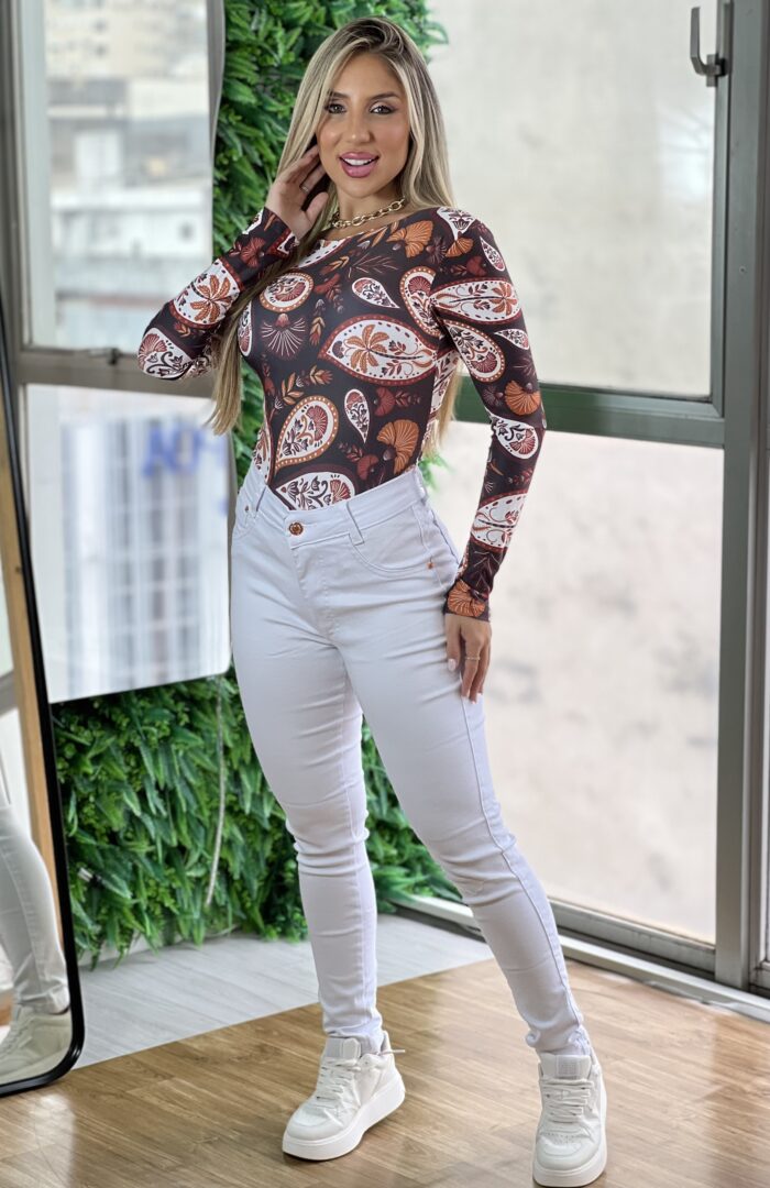 body estampado rafa marrom body estampado rafa marrom