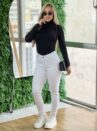 calca jeans skinny basic branco