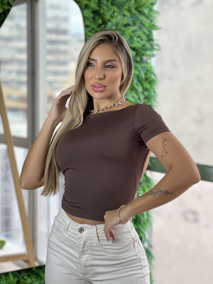 cropped leleca marrom cropped leleca marrom