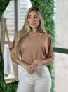 blusa poliamida fernanda bege