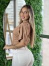 blusa poliamida fernanda bege