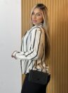 camisa antonela listrada off preto