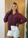 camisa antonela bordo