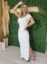vestido longo adriana off white