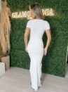 vestido longo adriana off white