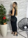vestido midi sara preto