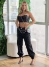 calÇa jeans jogger valen preto