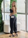 calÇa jeans jogger valen preto
