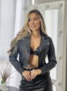 jaqueta courino preto paty