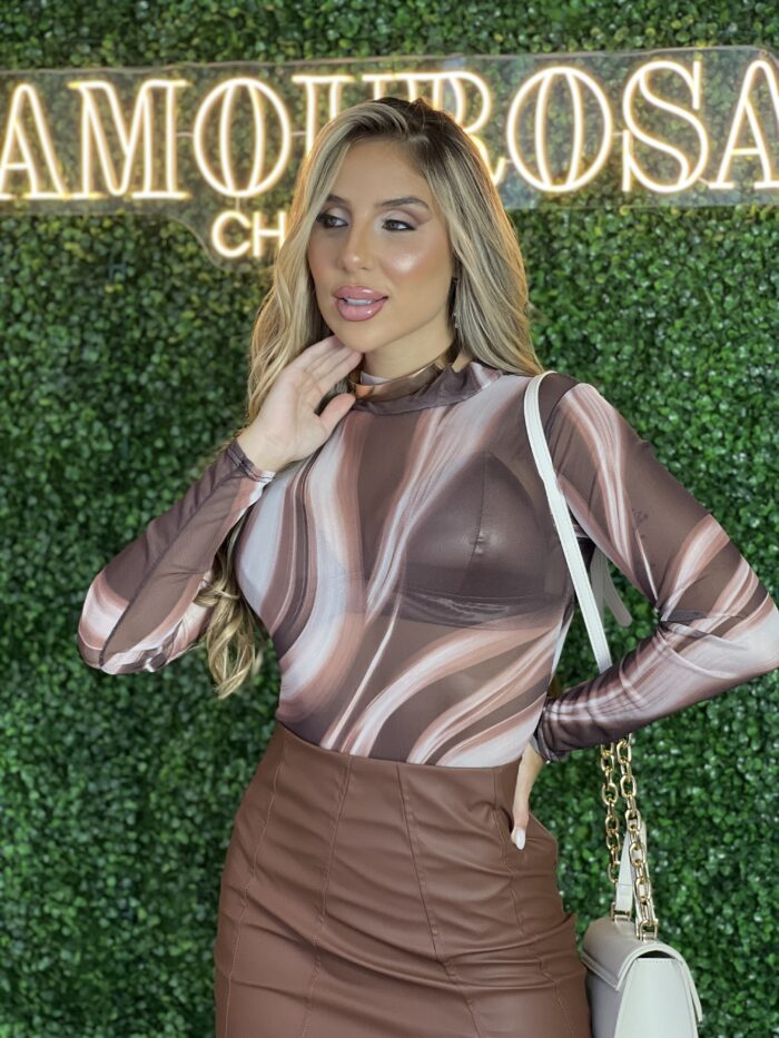 body tule mescla marrom off bege body tule mescla marrom off bege