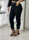 calÇa jeans mom strass black