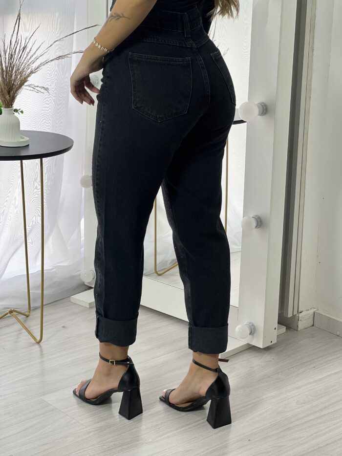 calÇa jeans mom strass black calÇa jeans mom strass black