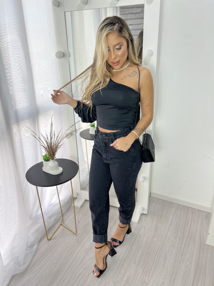 cropped manga longa camila preto cropped manga longa camila preto